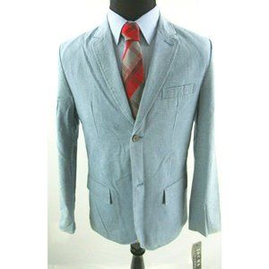 JACHS New York Blue Pin Dot Sport Coat Mens Medium Casual Half Lined $299